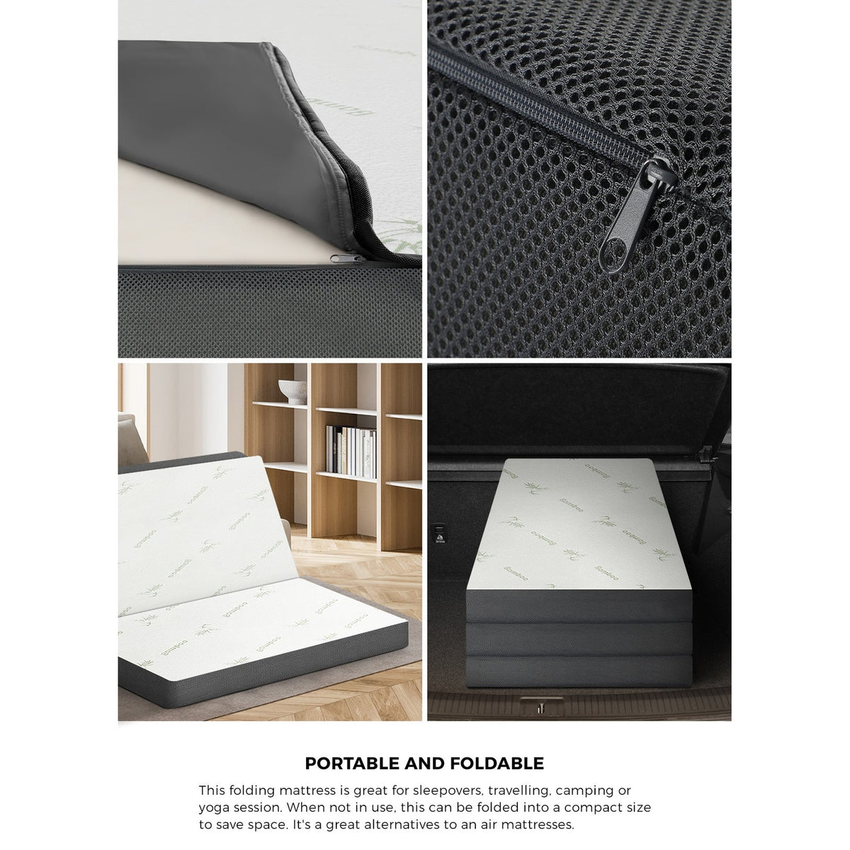 Bedra Folding Mattress Foldable Bed 3 4 Fold Sleeping Floor Mat Camping Cushion