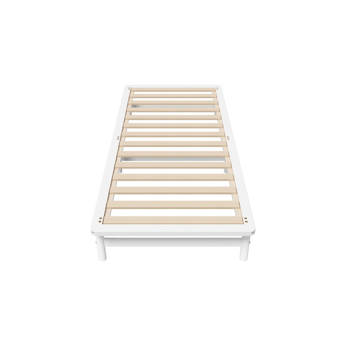 Oikiture Wooden Bed Frame Base Platform Pine Timber King Single Size Beds White