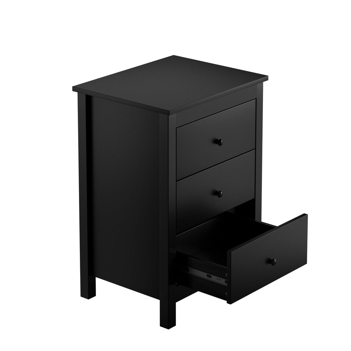 Oikiture Bedside Table Nightstand Side End Tables Hamptons Storage Cabinet