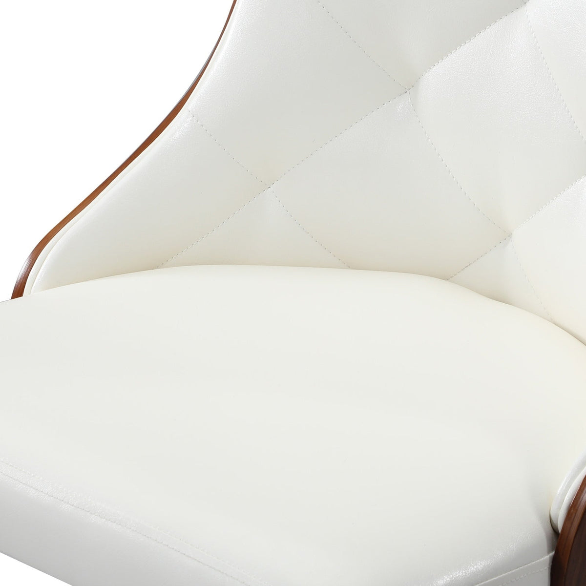 Oikiture Dining Chairs Set of 2 Tufted Glossy Faux PU Leather