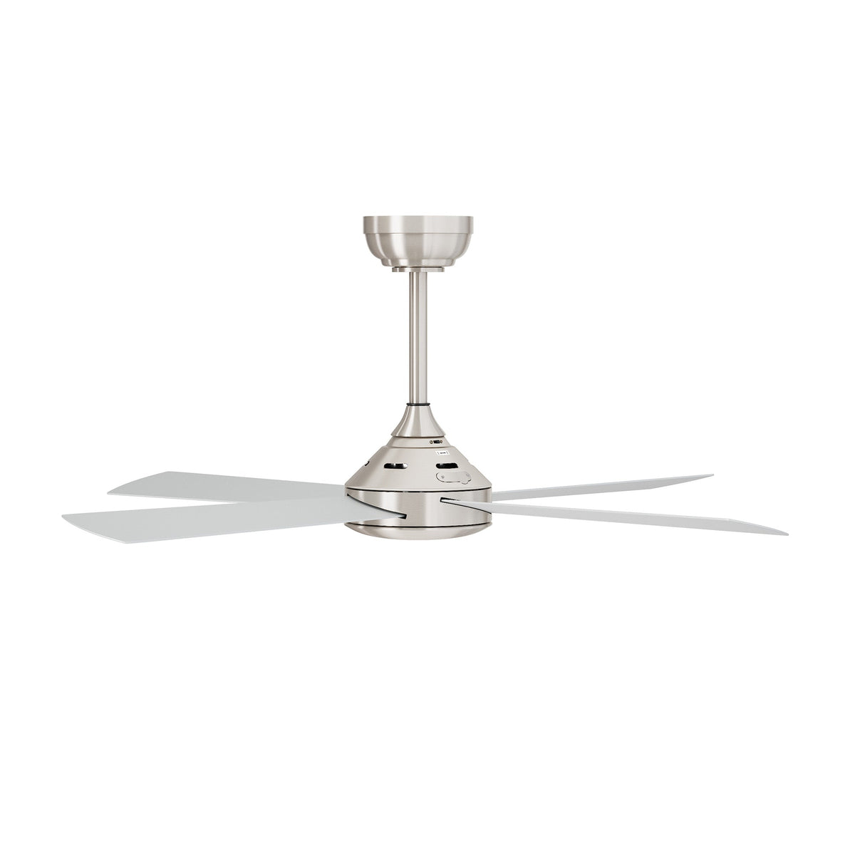 Vevare 52'' Ceiling Fan AC Motor with Remote Control Timer 4 Blades Fans Silver