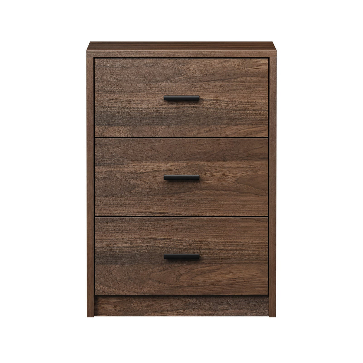 Oikiture Bedside Table 3 Drawers Nightstand Bedroom Storage Side End