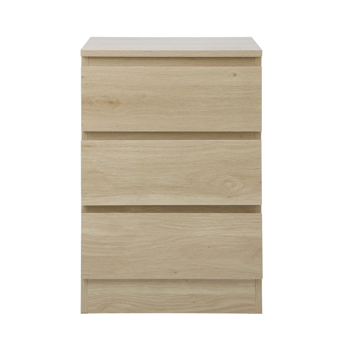 Oikiture Bedside Table 3 Drawers Side Tables Storage Cabinet Nightstand