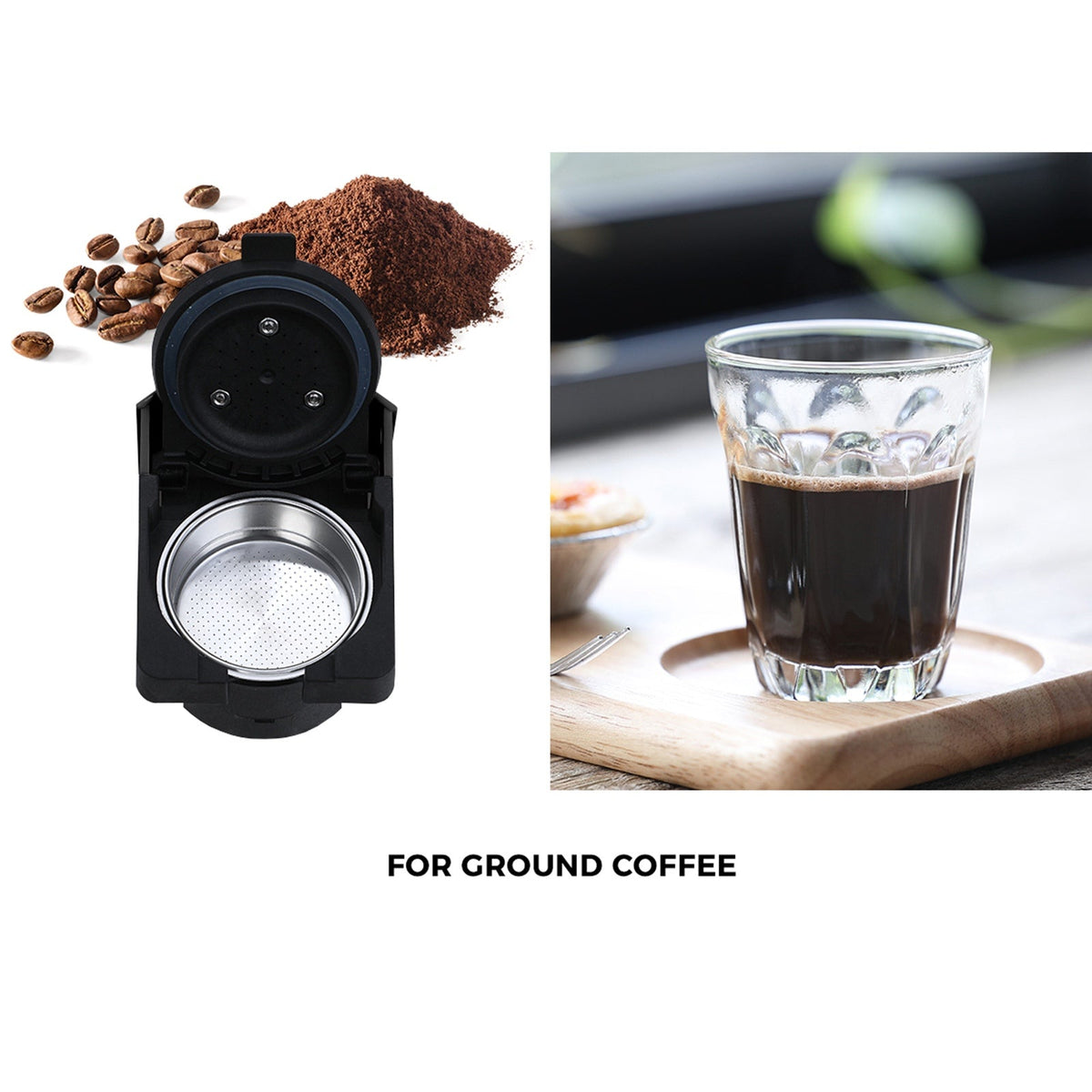Vevare Capsule Coffee Machine 19 Bar 3 in 1 Nespresso/Dolce-Gusto Maker