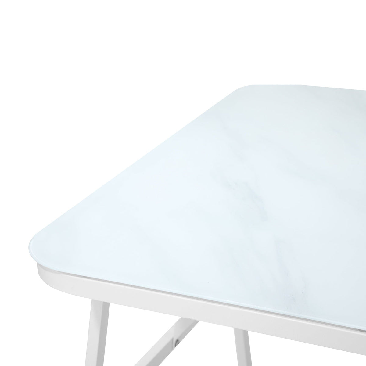 Livsip Outdoor Dining Table Furniture Patio Garden Indoor White Marble-style
