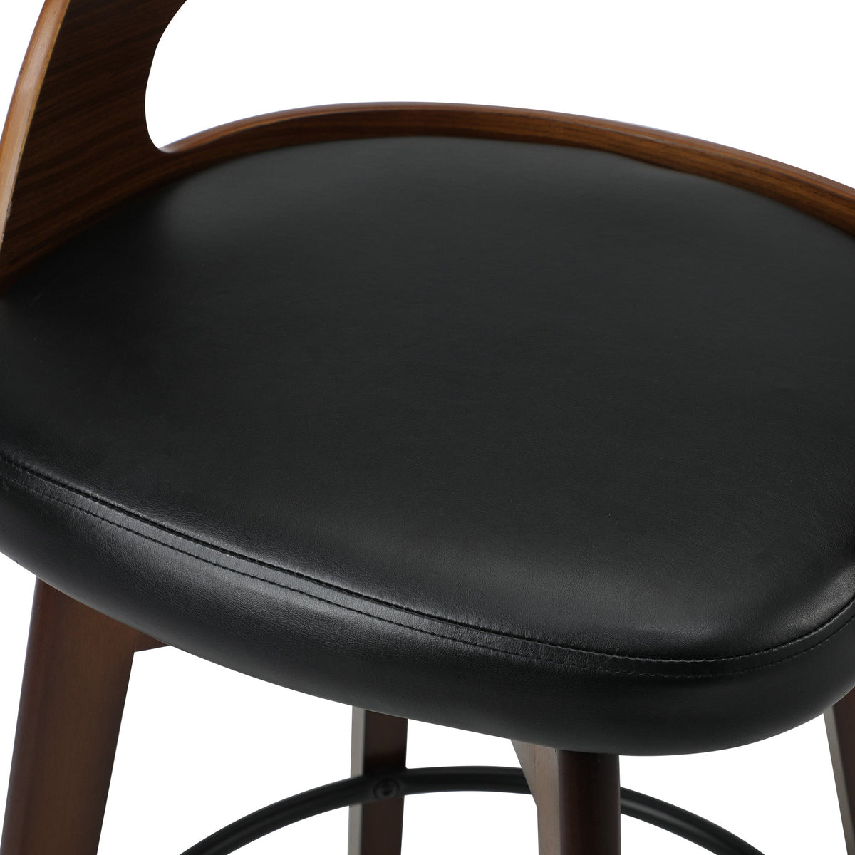 Oikiture 2x Bar Stools Kitchen Counter Stool Swivel Dining Chair PU Leather