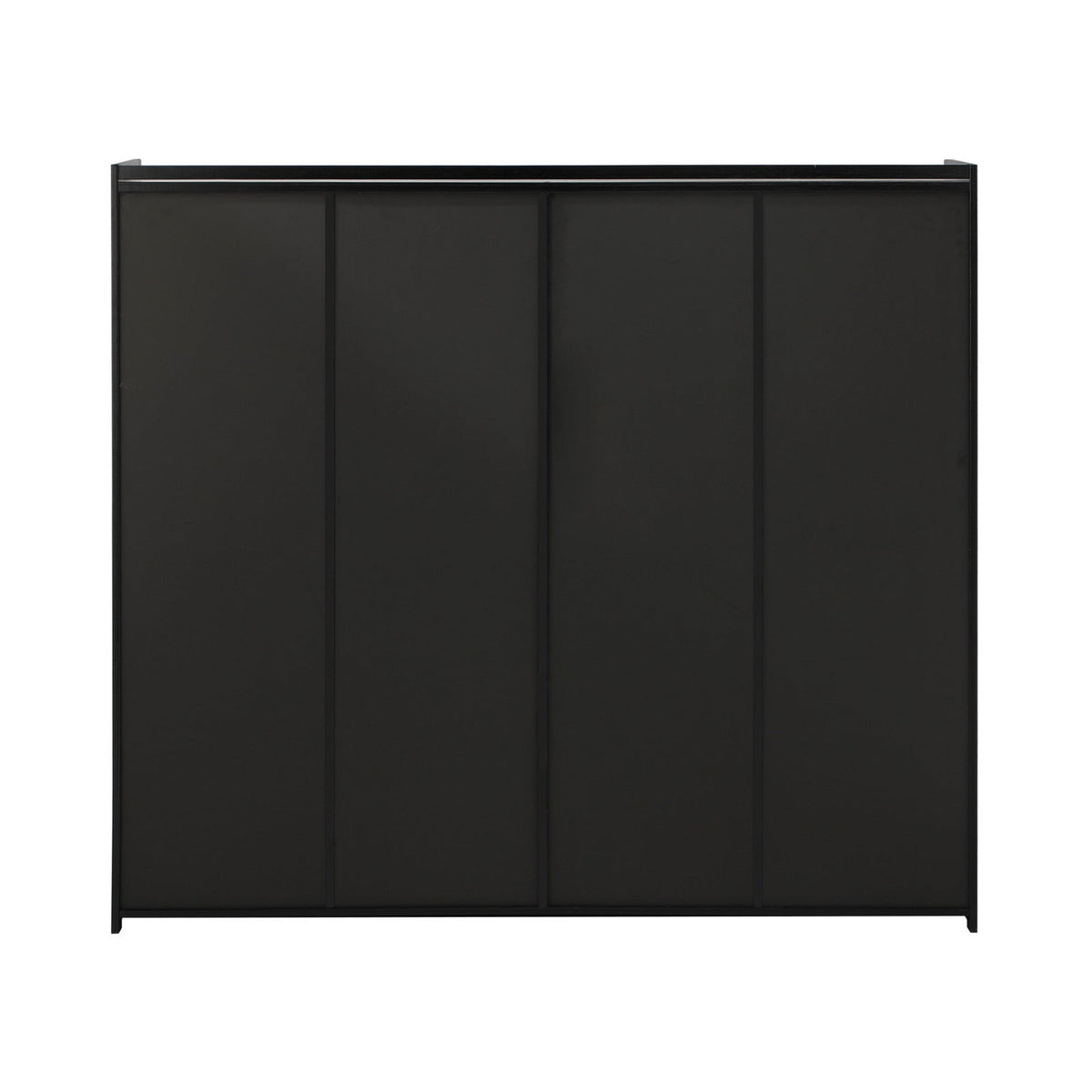 Oikiture Shoe Cabinet Shoes Storage Rack Organiser 4 Doors Shelf Black