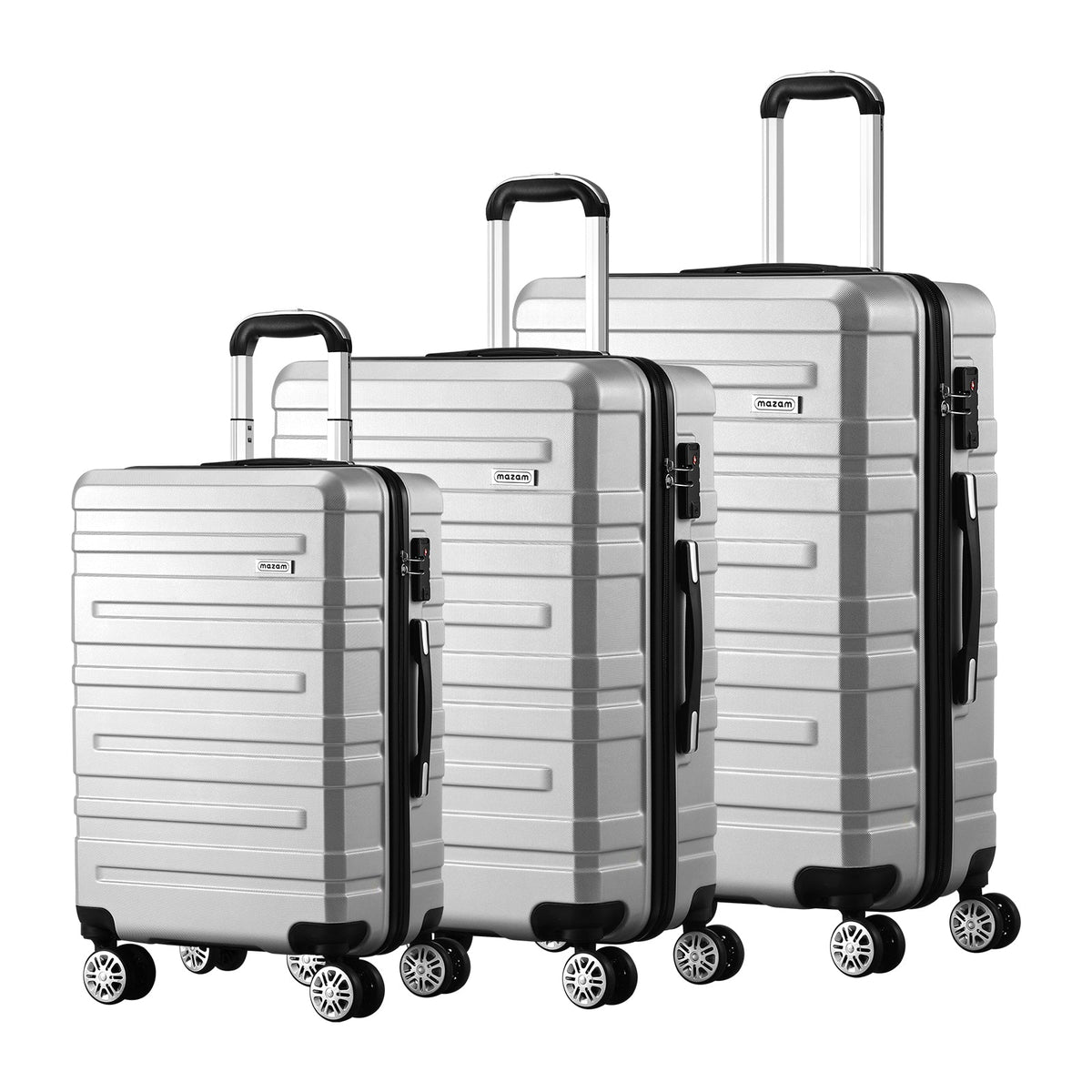 Mazam 1/2/3PCS Luggage Suitcase Trolley Set Travel TSA Lock Storage Hard Case