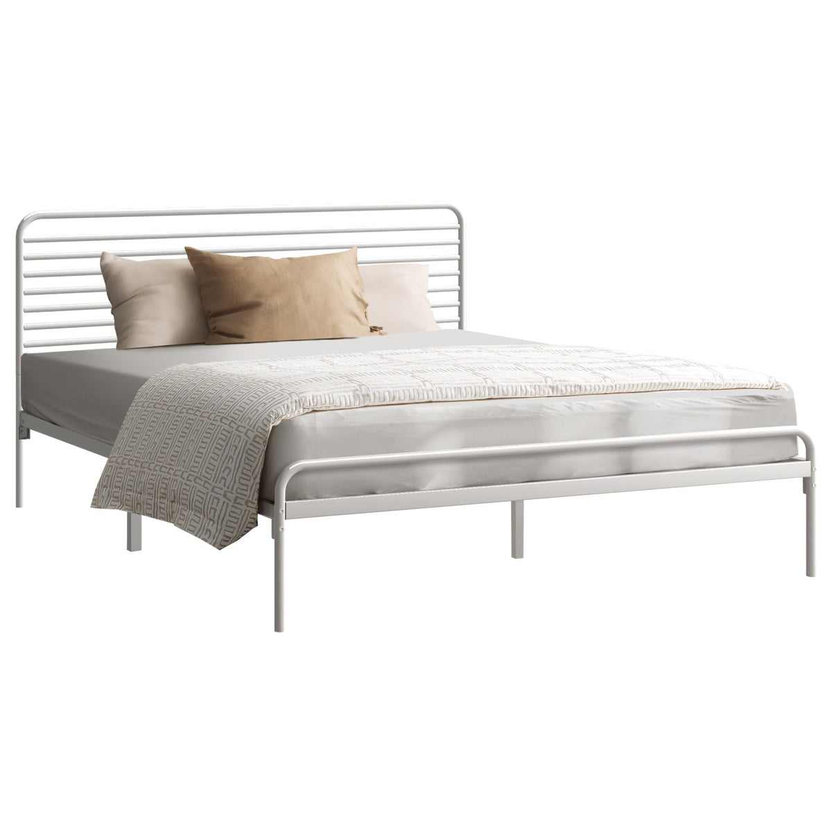 Oikiture Metal Bed Frame Queen Double King Single Bed Base Beds Platform