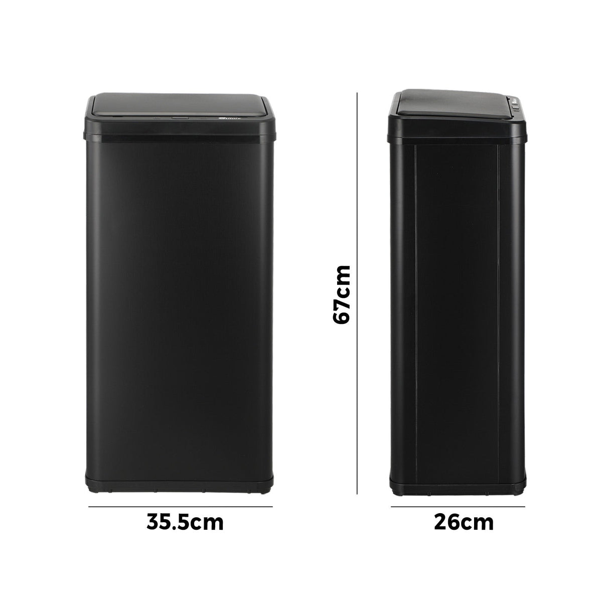 Oikiture 50L Motion Sensor Bin Automatic Rubbish Trash Can Kitchen Black