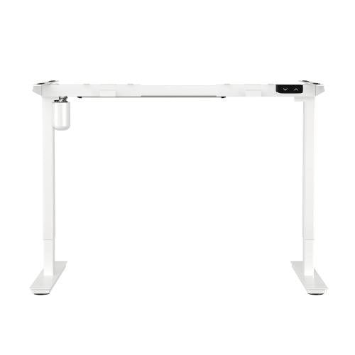 SD-LEG-S1-WH Oikiture Standing Desk Frame Only with Single Motor Electric Sit Stand Desk Adjustable Height White