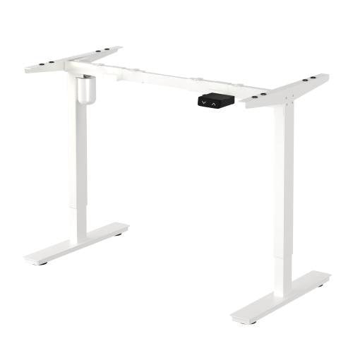 SD-LEG-S1-WH Oikiture Standing Desk Frame Only with Single Motor Electric Sit Stand Desk Adjustable Height White