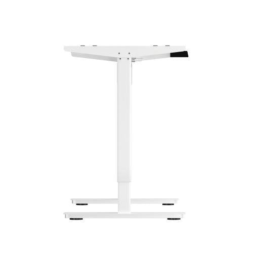 SD-LEG-S1-WH Oikiture Standing Desk Frame Only with Single Motor Electric Sit Stand Desk Adjustable Height White
