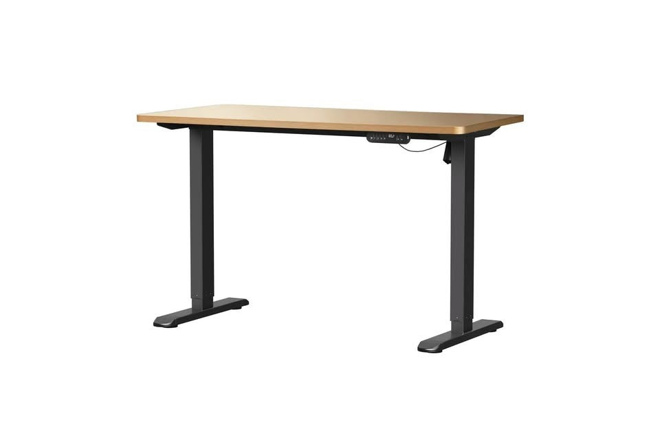 SD-LEG-120M-BK Oikiture 120cm Electric Standing Desk Adjustable Office Table Black