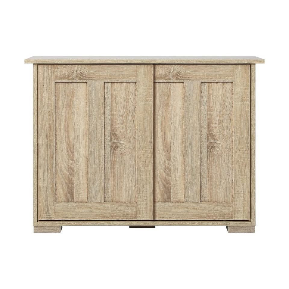 SB-S-A32-WD Oikiture Sideboard with Sliding Doors Wooden