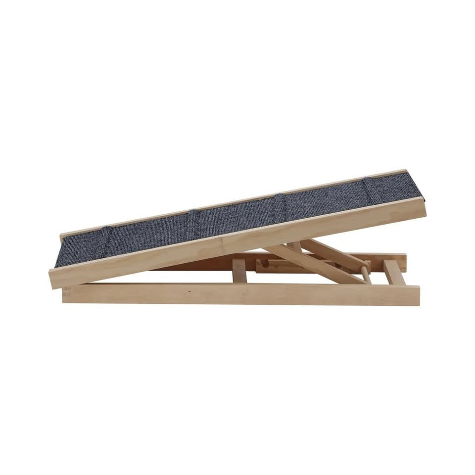 PET-RAMP-L-WD Alopet Dog Pet Ramp Adjustable Height Stairs Bed Sofa Car Foldable 100cm