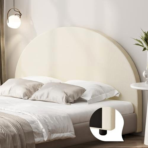 HB-MUNA-K-BG Oikiture Bed Head King Size Headboard Bedhead Fabric Beige