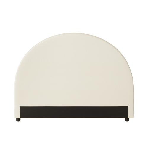 HB-MUNA-D-BG Oikiture Bed Head Double Size Headboard Fabric Beige
