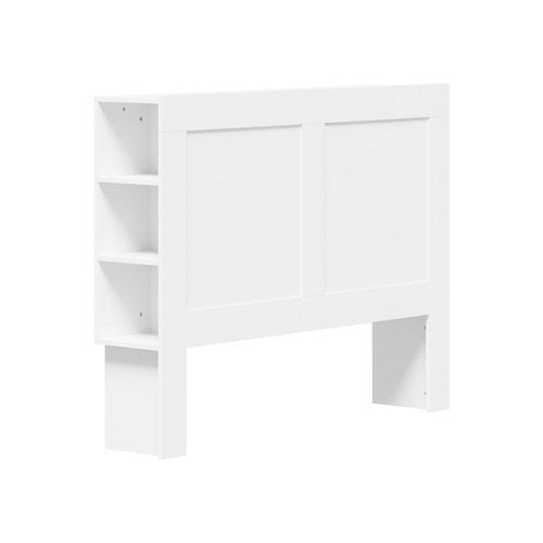HB-JANE-D-WH-AB Oikiture Bed Head with Shelves Double Size White