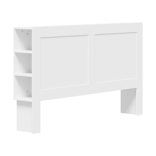 HB-JANE-K-WH-AB Oikiture Bed Head with Shelves King Size White