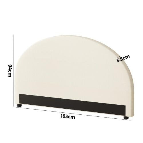 HB-MUNA-K-BG Oikiture Bed Head King Size Headboard Bedhead Fabric Beige