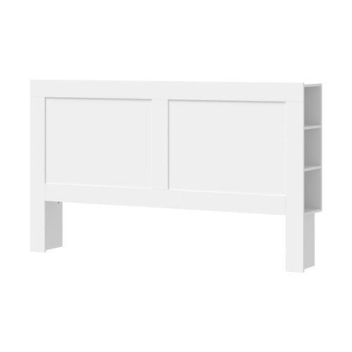 HB-JANE-K-WH-AB Oikiture Bed Head with Shelves King Size White