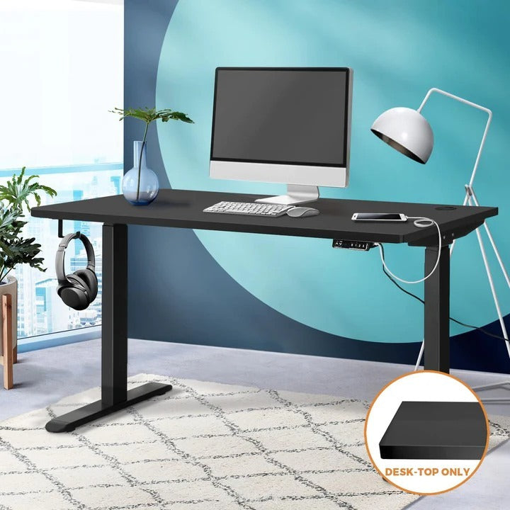 DB-12-BK Oikiture Standing Desk Board Adjustable Computer Table Sit Stand Desk Top Black