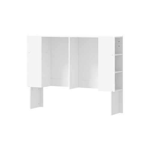 HB-JANE-D-WH-AB Oikiture Bed Head with Shelves Double Size White