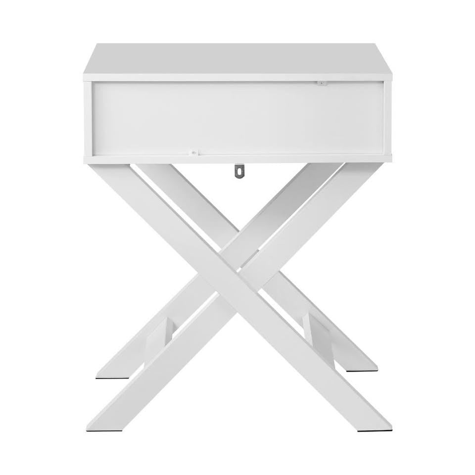 BT-SARA-WH Bedside Table Drawer Nightstand Side Table Storage Cabinet Bedroom