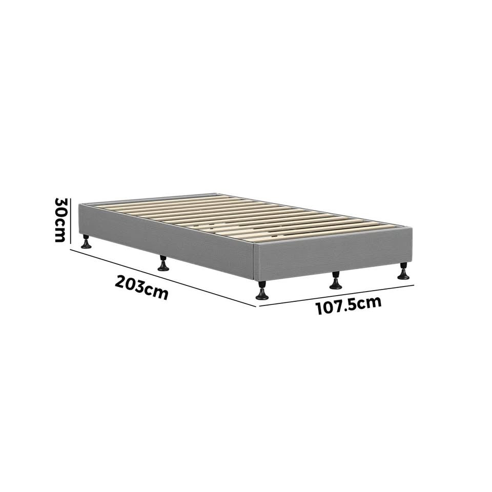 BF-B-ZICO-KS-GY-AB Oikiture Bed Frame King Single Bed Base Platform Grey
