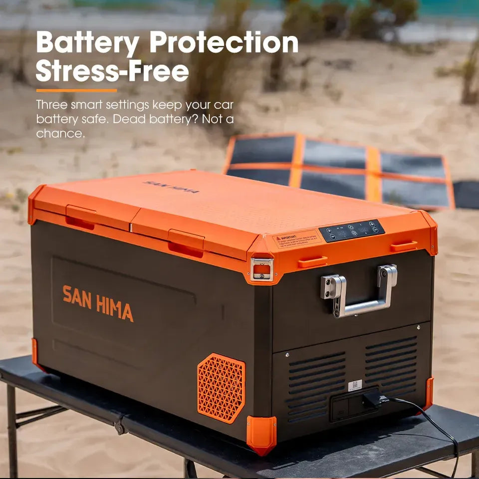 SH-FRIDGE-95L San Hima 95L Portable Camping Fridge Freezer Dual Zone Caravan Car Cooler 4WD