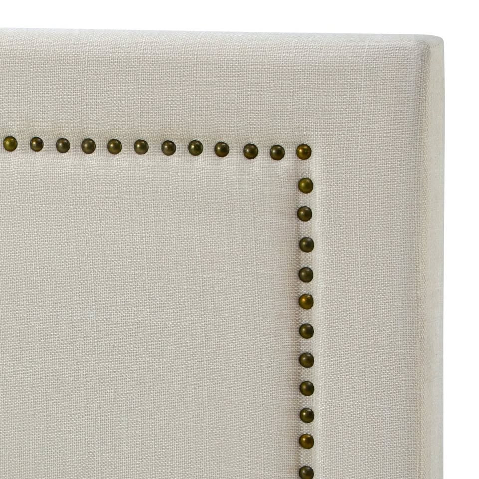 HB-ELLE-S-BG Oikiture Single Bed Headboard Bedhead Bedroom Furniture - Beige