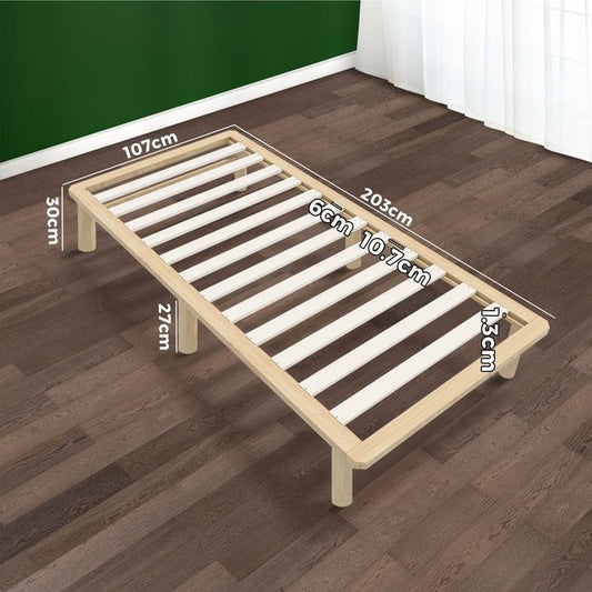 BF-W-A55-PFM-KS-WD Oikiture Bed Frame King Single Wooden Timber Adult Kids Mattress Base Platform