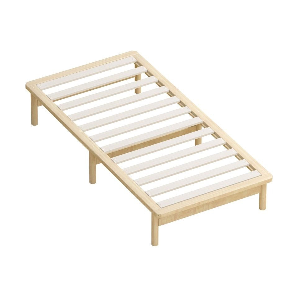 BF-W-A55-PFM-KS-WD Oikiture Bed Frame King Single Wooden Timber Adult Kids Mattress Base Platform