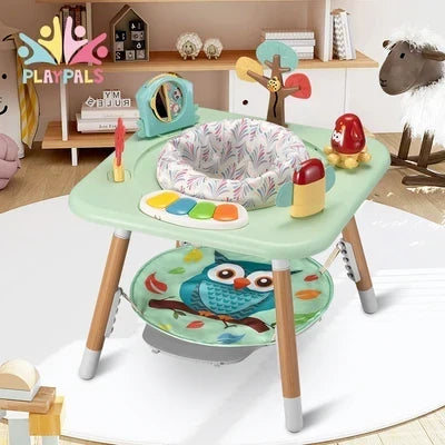 KID-PJC1001-GN PlayPals Baby Activity Center Jumper 360° Rotary Seat 5 Adjustable Heights Green