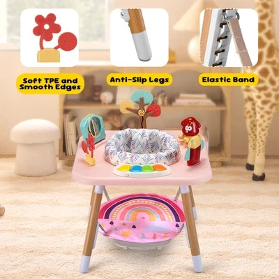 KID-PJC1001-GN PlayPals Baby Activity Center Jumper 360° Rotary Seat 5 Adjustable Heights Green