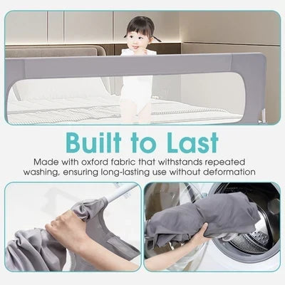 KID1003-S-150 Playpals Baby Bed Rail 150x85CM Adjustable Folding Kids Safety Toddler Protect