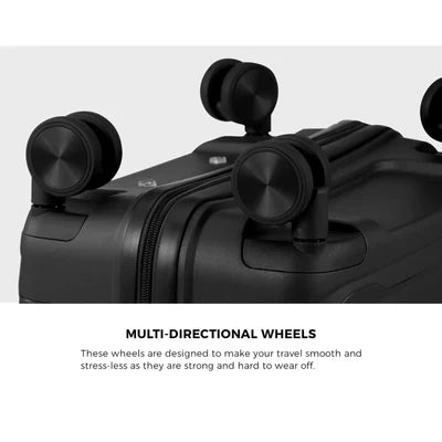 LGS-SAM-3PC-BK Mazam 3PCS Luggage Suitcase Trolley Set Travel TSA Lock Storage Black PP Case