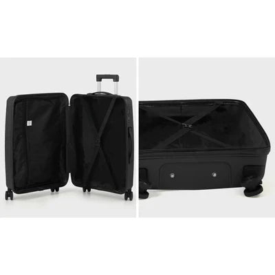 LGS-SAM-3PC-BK Mazam 3PCS Luggage Suitcase Trolley Set Travel TSA Lock Storage Black PP Case