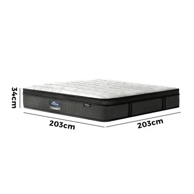 MAT-A11-MONY-SUPK Bedra Super King Mattress 9 Zone Latex Foam Pocket Spring Medium Firm 34cm
