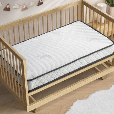 MAT-A20-COT-WH Bedra Baby Cot Mattress Reversible Toddler Bed Bonnel Spring Foam 13cm