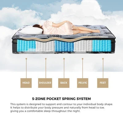 MAT-A27-OPAL-KS MAT-A27-OPAL-KS Bedra King Single Mattress Bamboo Pocket Spring Euro Top Medium Firm 32cm