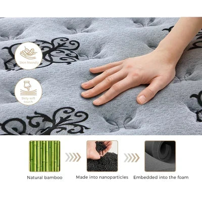 MAT-A27-OPAL-KS MAT-A27-OPAL-KS Bedra King Single Mattress Bamboo Pocket Spring Euro Top Medium Firm 32cm