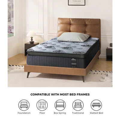 MAT-A27-OPAL-KS MAT-A27-OPAL-KS Bedra King Single Mattress Bamboo Pocket Spring Euro Top Medium Firm 32cm