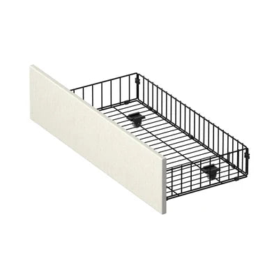 MBF-4DRAW-L-BE Oikiture 4x Trundle Drawers for Bed Frame w/ Wheels Underbed Storage Metal Beige