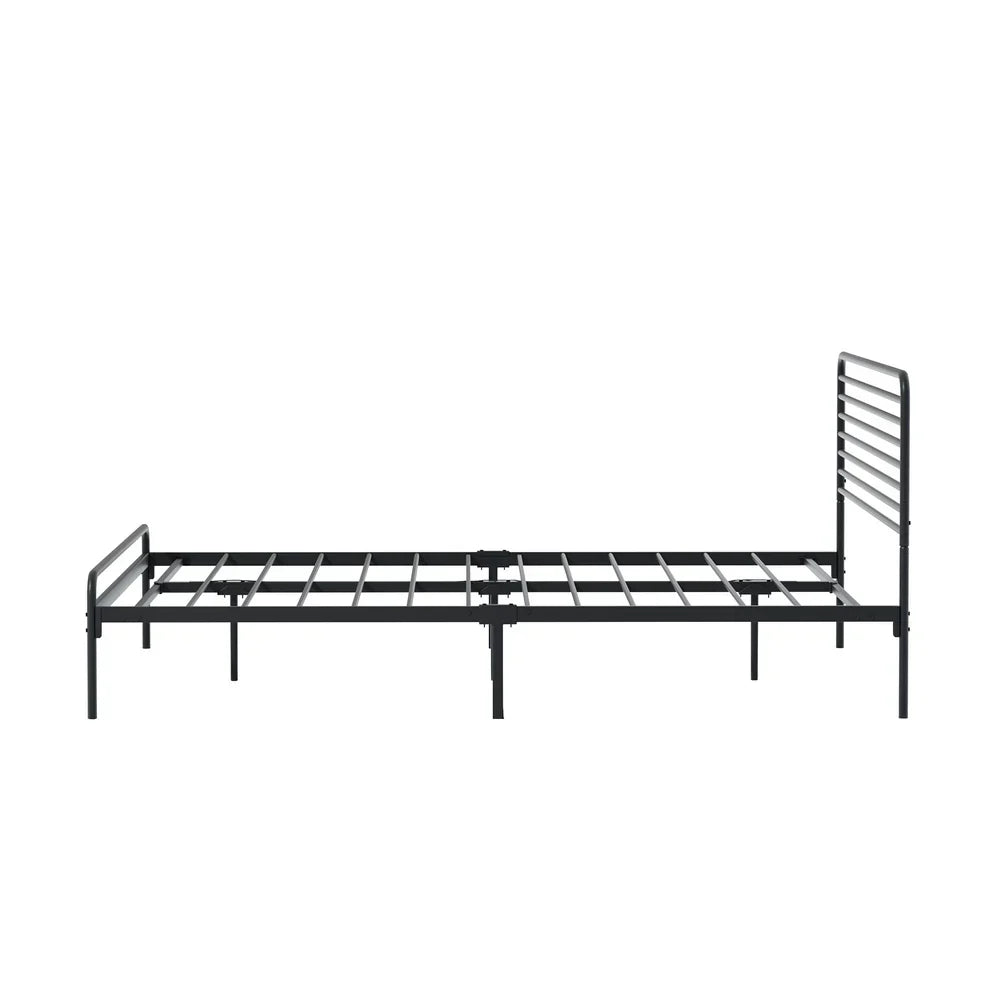 MBF-MOYA-Q-BK Oikiture Metal Bed Frame Queen Size Bed Base Platform