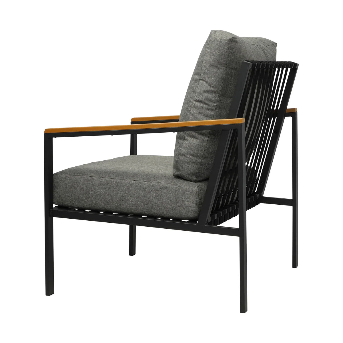 OPS-SOFA-CH-BK Outdoor Lounge Dining Chairs Patio Furniture Lounge Setting