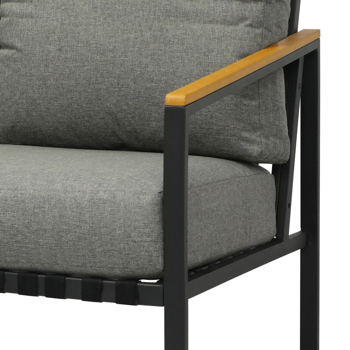 OPS-SOFA-CH-BK Outdoor Lounge Dining Chairs Patio Furniture Lounge Setting