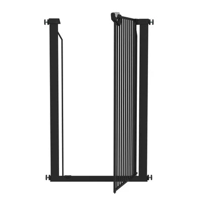 PET-GATE-A120-BK Alopet 120cm Retractable Safety Gate Pet Dog Cat Fence Guard Door Black