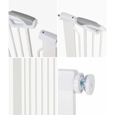 PET-GATE-A120-WH Alopet 120cm Retractable Safety Gate Pet Dog Cat Fence Guard Door White